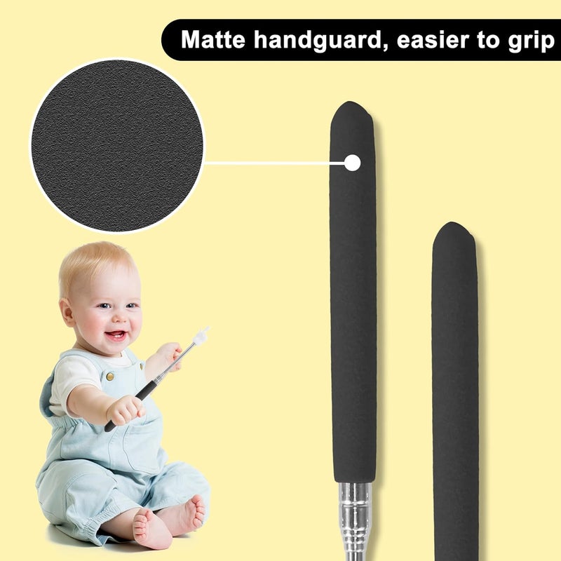 LYMXsd 2PCS Pointer Stick for Classroom – Multipurpose Teacher Pointer Stick, Extendable Classroom Pointer and Finger Pointer Stick, Engaging Colors, Classroom Essentials for Effective Presentations (Black) - Image 4